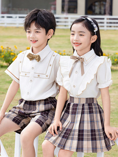 Class Uniforms for Primary School Students, First Grade Kidsren's Chorus Performance Clothing, School Uniform Suits, British Style Summer Kindergarten Uniforms