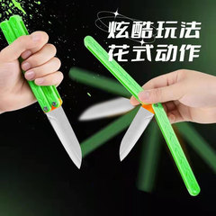 Real-life influencer-style Radish Knife, Butterfly Radish Knife, Foldable & Cool Design Stainless Steel Blade—Perfect for On-the-Go Use or Outdoor Adventures as a Portable Fruit Cutter