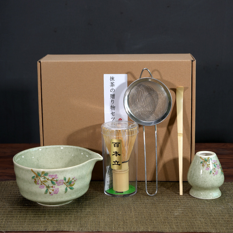 Japonés Matcha tazón Matcha túnica canción té herramientas de pedido taza de té de cerámica taza de té mezclador Matcha cepillo taza de té