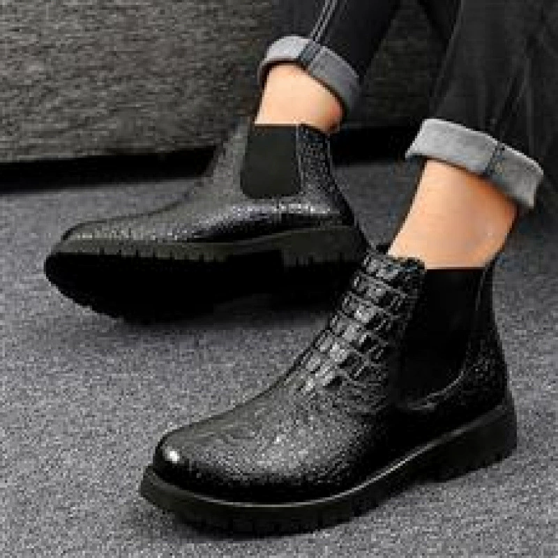 Американский сапоги с рисунком крокодил ретро сапоги Martin сапоги мужские зимние сапоги