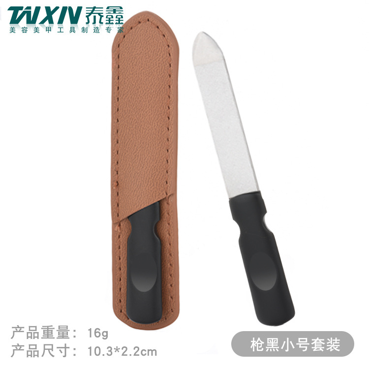 Al por mayor archivo de uñas de doble cara al por mayor archivo de uñas de acero inoxidable de cuatro lados tira de molienda de uñas traje de herramienta de manicura