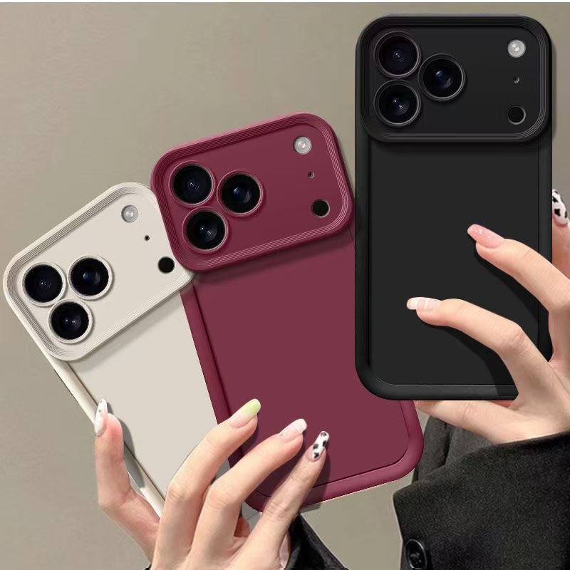 Gold Steel Sand Simple Pure Color Mobile Phone Case Suitable for Apple 17Promax/Iphone16 New Model 15/14/13Pro