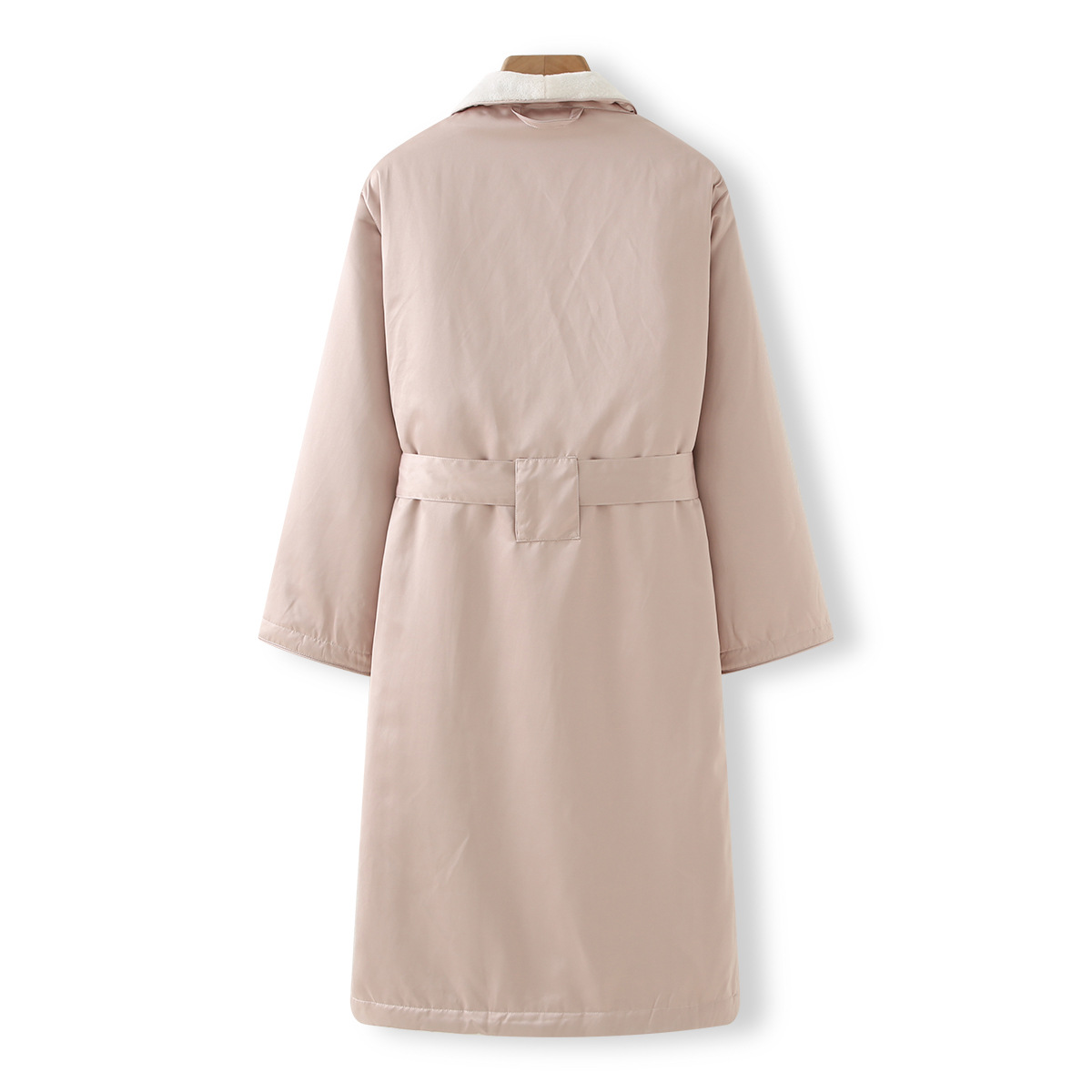 Hilton Short Velvet Bathrobe Winter Double Layer fleece-lined Thickened Morning Robe Couple's Five-Star Hotel Nightgown Long Bathrobe