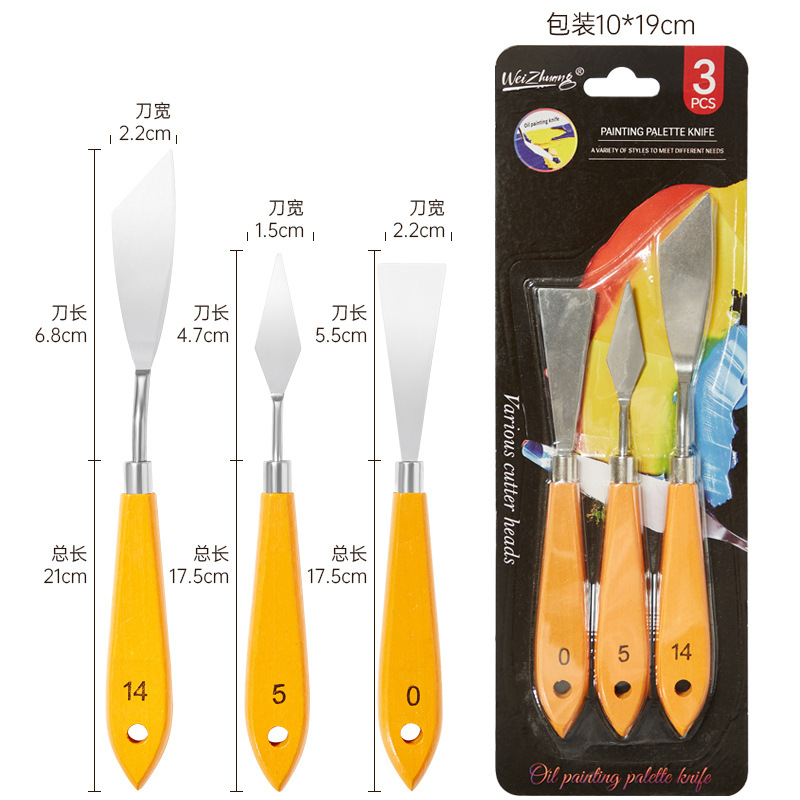 Aceite pintura raspador pintura paleta cuchillo aceite pintura cuchillo arte acrílico gouache pintura pala cuchillo picking cuchillo pintura traje