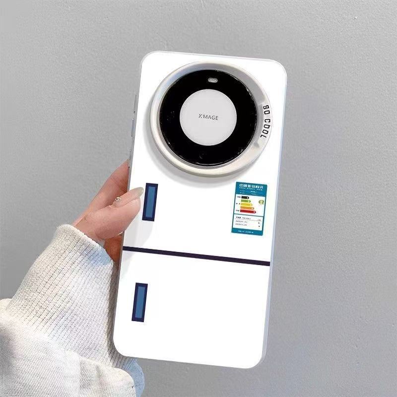 Refrigerator Suitable for Huawei P80P70Prop60P50 Mobile Phone Case Nova141312/11 New Mate70 Color Silver