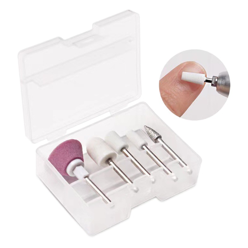 Traje de cabeza de pulido de uñas directo de fábrica 5 piezas removedor de uñas de diamante pulido peeling herramienta