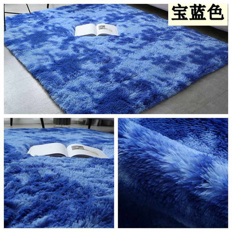 Alfombra de Lana de Seda con Tinte Anudado de Pelo Largo para Comercio Exterior y Dropshipping, para Sala de Estar, Dormitorio, Junto a la Cama, Resistente a las Manchas y Fácil de Cuidar, Alfombra para Sala de Estar.