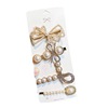 Brand fashionable hairgrip, bow tie from pearl, hairpins, set, Korean style, flowered, simple and elegant design