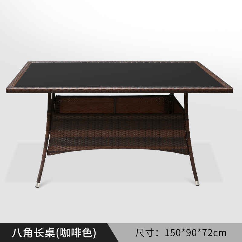 Nórdico de gama alta patio al aire libre cuerda tejida mesa y silla casa pequeña silla combinación patio jardín sillón mesa individual y silla