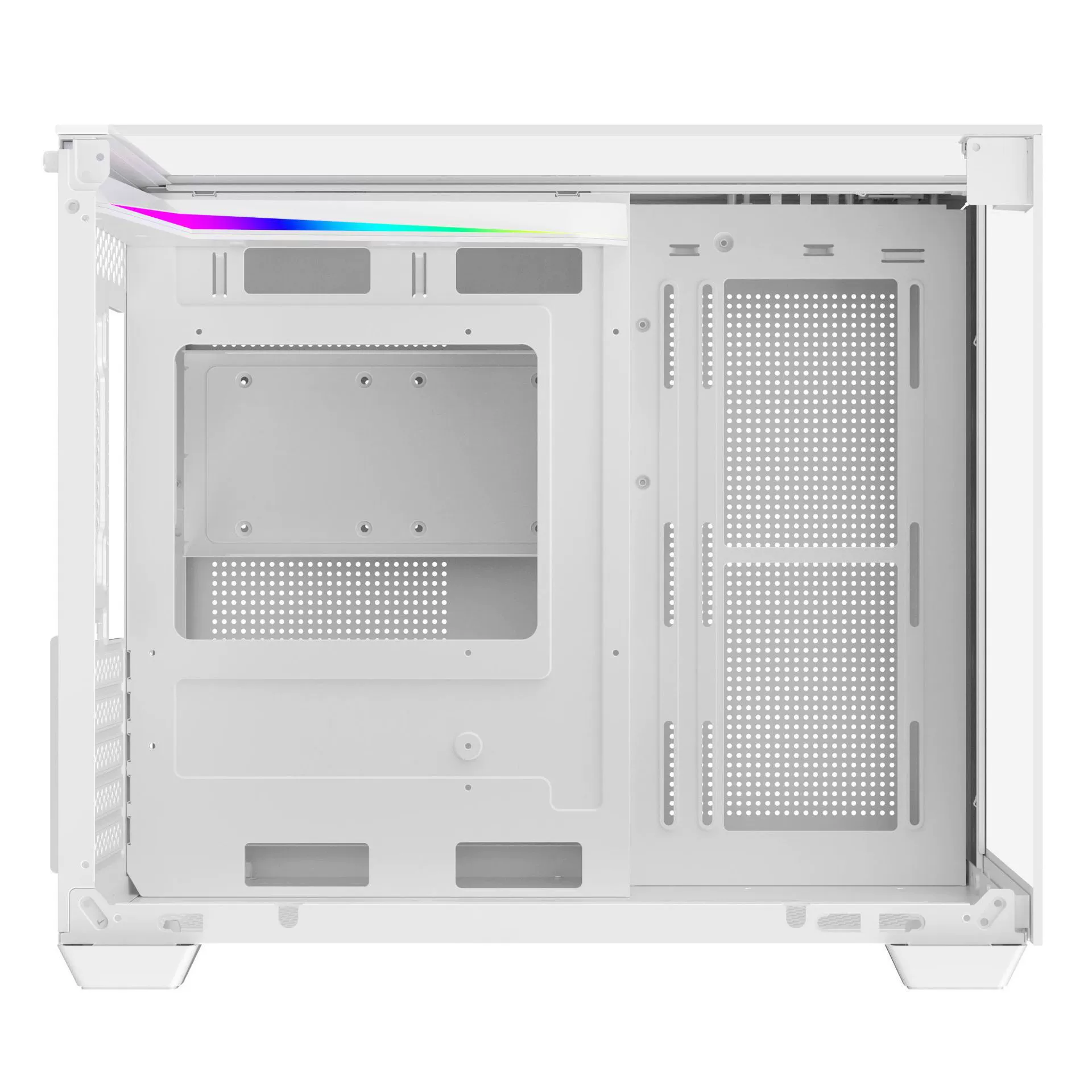 Игровой компьютер AOC CG399, помещение с видом на море, корпус панорамный, трехстороннее стекло, поддержка материнской платы M-ATX, водяное охлаждение 240