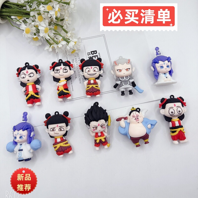 Cartoon which key chain Ao C doll schoolbag pendant ornaments movie peripheral small doll archaeological blind box wholesale