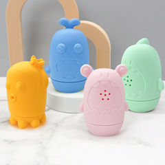 創造的な新しい子供用ベビーバスおもちゃ、水遊び、浴室、お風呂用シリコン製浮き輪
