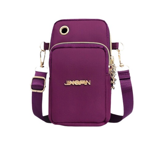 Cross-border new women's mobile phone bag simple mini cross-body bag light multi-layer mother's change key shoulder bag
