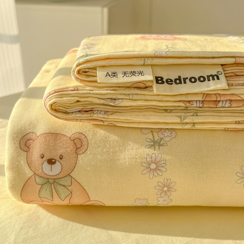 3-Piece Cotton Bedding Set, Mother & Baby / Elementary Students — Pillowcase + Sheet, Multiple Patterns