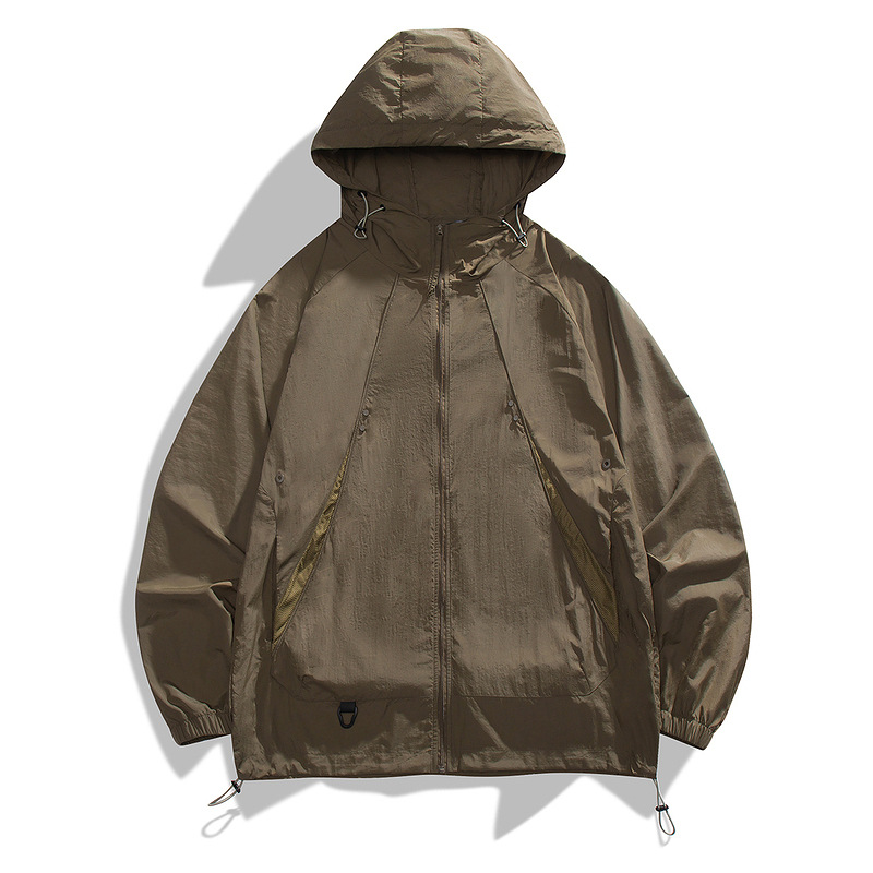Hooded Sunscreen Clothing Men's Spring and Autumn Thin Loose UV Protection Fishing Jacket Outdoor Cool Breathable Sunscreen Clothing