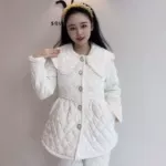 网红新款小个子专属小香风金钻绒爆款夹棉加厚复合加绒睡衣可外穿