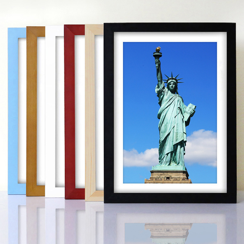 Solid Wood Picture Frame 16-Inch 20 Poster Mounting Frame 8K 4K A3 A4 Outer Frame Wall Hanging Home Decor Modern Minimalist
