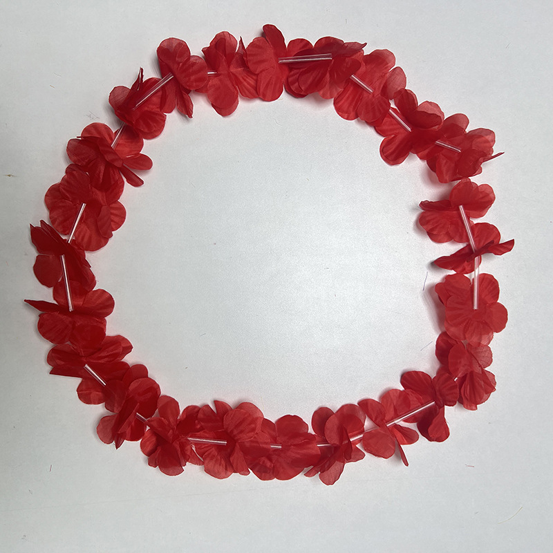 24 pares de pétalos de fiesta Hawaiian gran guirlanda hula vestir accesorios festivales collar de pétalos de color guirlanda