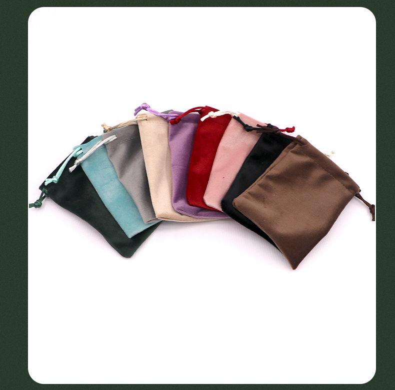 Fashion Solid Color Cloth Jewelry Packaging Bags display picture 2