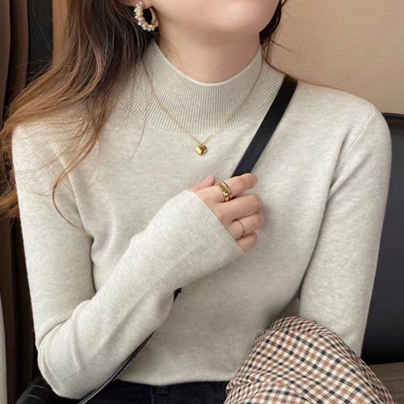 z家八色半高领羊绒打底衫秋冬新款百搭洋气内搭毛衣长袖针织衫 3