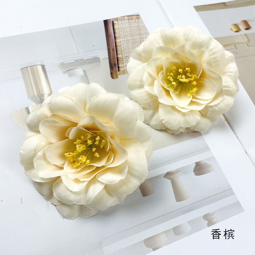 Cabeza coreana de flores de osmanthus diy núcleo de hierba peonía de flores falsas hechas a mano tocado de flores material de pinza de flores paquete de decoración de pared de flores para el hogar