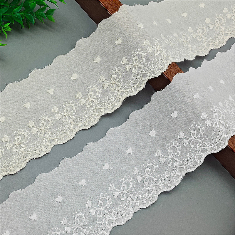 8cm Affordable Bow Cotton Lace Trim DIY Lolita Dress Hem Decoration Four-Piece Set Accessories