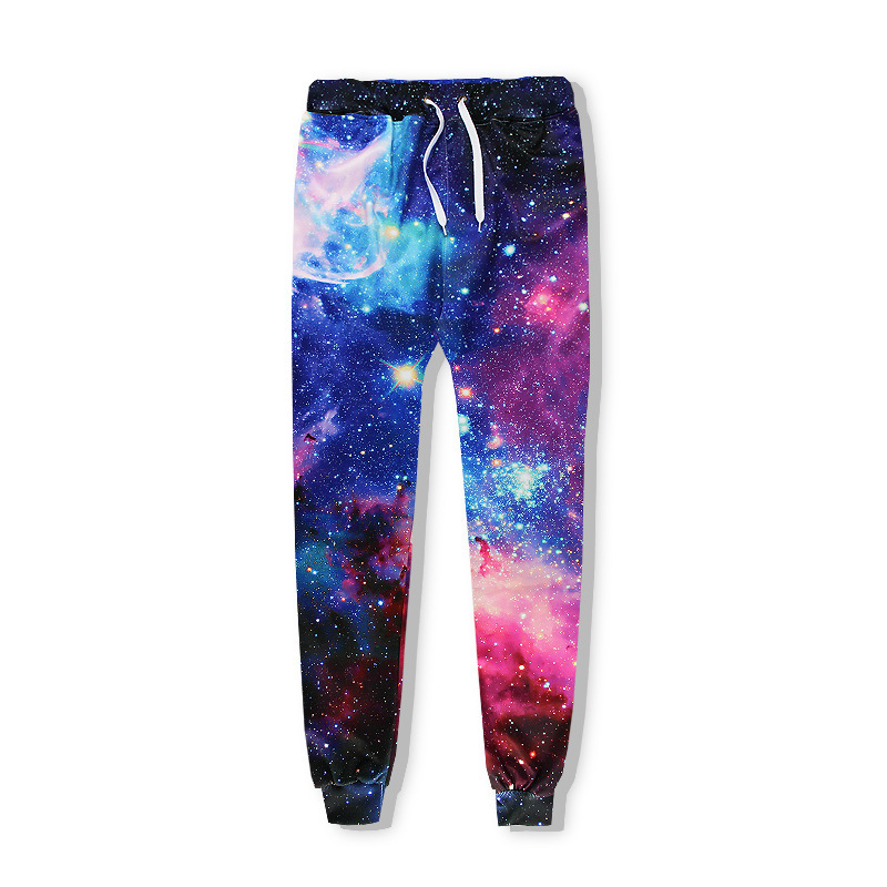 American Casual Pants Men's Sports Pants Sweatpants Starry Sky Universe Interstellar Jogging Loose Versatile Travel Photography