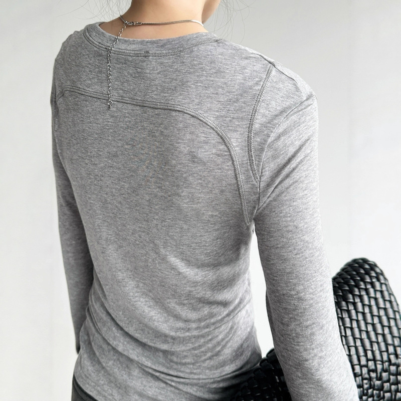 Raramax Australian Tencel Wool Q Slimming ~ 4D Princess Split Line ~ Long Sleeve Knitted T-Shirt Machine Washable