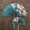 New national wind cake decorative kapok paper folding fan new Chinese ancient style cake decorative dessert plug -in fan