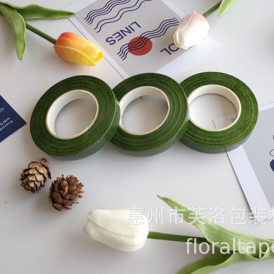 Venta directa de fábrica cinta floral 27 m cinta de varilla de flor al por mayor cinta de papel crepé cinta floral DIY producción