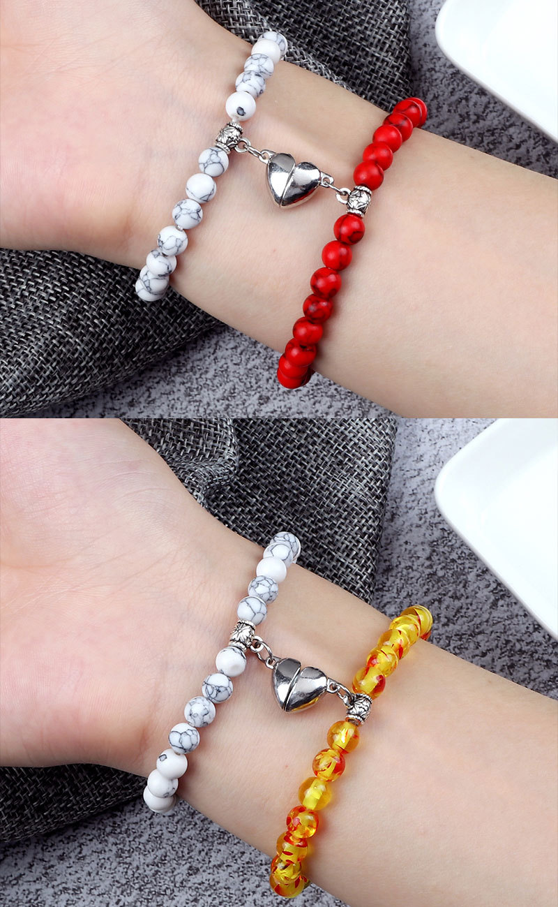 Bracciali di coppia magnetici a cuore gioielli per amici_voghion.com