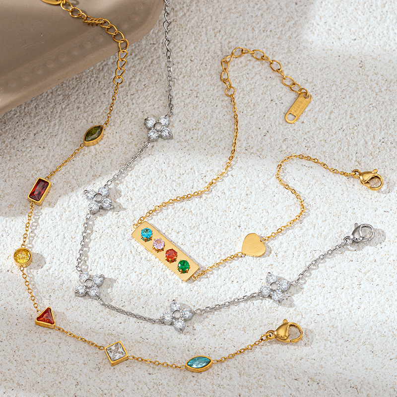 Tina Europa y los Estados Unidos de moda en el viento de diamantes de color amor pulsera de color no desvanecer pulsera de color joyería de lujo ligera sensación de alta calidad