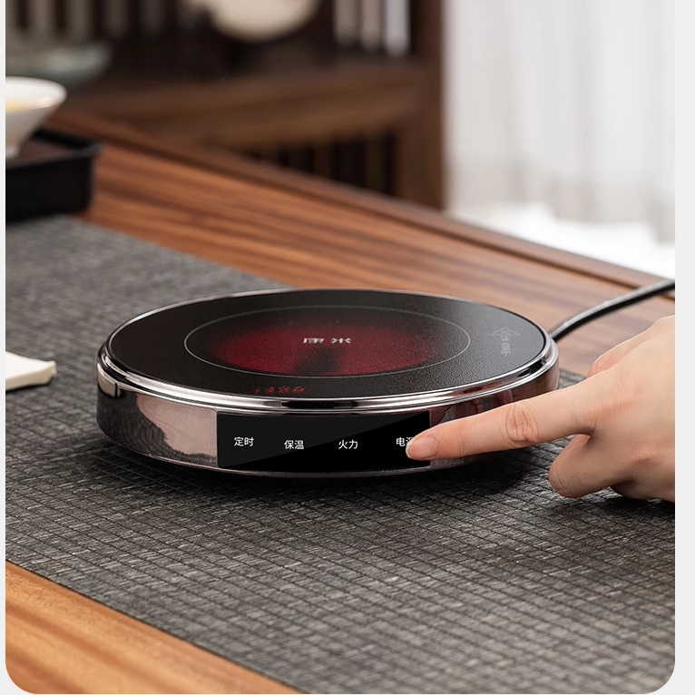 Kangmi Ultra-Thin Electric Ceramic Stove for Tea Making, Glass Kettle, Tea Set, Multi-Functional Small Stove for Tea Making, Electric Tea Stove