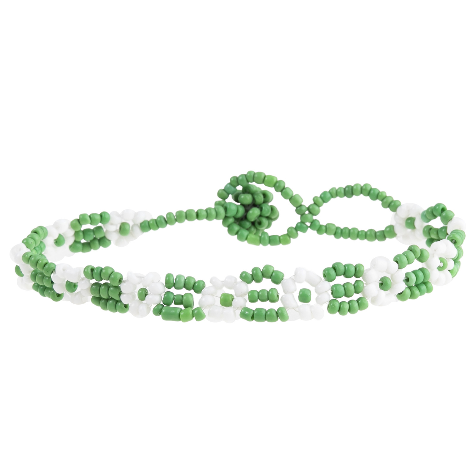 Seed Bead Chain Material Cute Flower Seed Bead Beaded Chain Stretch Adjustable Beaded Bracelets Wholesale