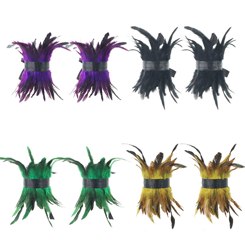 Halloween nuevo Amazon venta caliente plumas juego de baile vestido de gala desfile espectáculo accesorios de vestuario