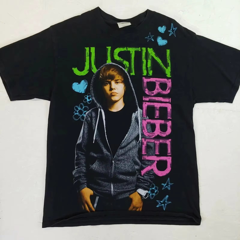 Justin Bieber 2025 New Album Cover Merchandise Unisex Retro Style Cotton Loose-Fit T-Shirt Justin Bieber 2025 New Album Cover Merchandise Unisex Retro Style Cotton Loose-Fit T-Shirt