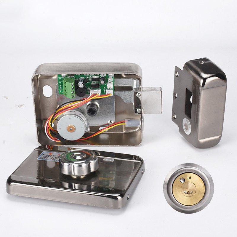 Cerradura de control eléctrico cerradura espiritual 12V bloqueo electrónico de control de acceso de la comunidad puerta de la unidad de construcción puerta antirrobo bloqueo de motor silencioso