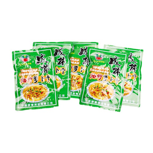 Chenglin Oil-Fried Radish Sticks, a Complete Box of Crispy Snack, Salty Pickled Vegetables in a Bag, Ready-to-Eat Dishes