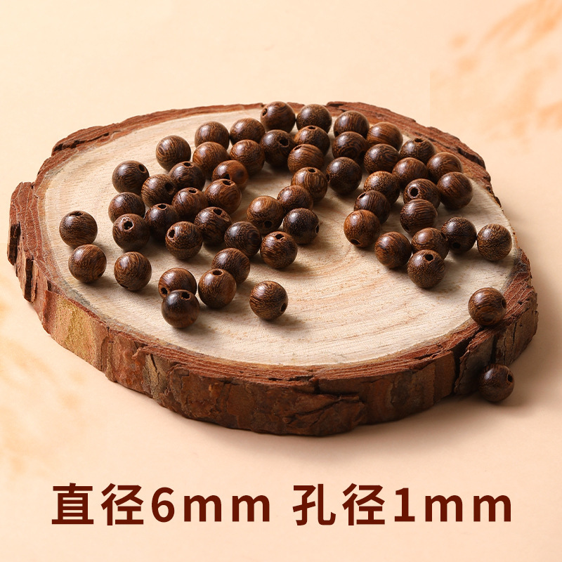 天然金丝檀木散珠diy手串珠子手链串珠配件文玩藏式佛珠念珠 配饰|undefined