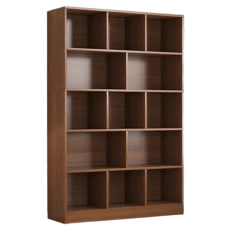 Estante de estantería Gabinete de pared completa de piso a techo Estantería para el hogar de color de madera maciza Gabinete de almacenamiento de sala de estar de una pieza contra la pared Gabinete de rejilla