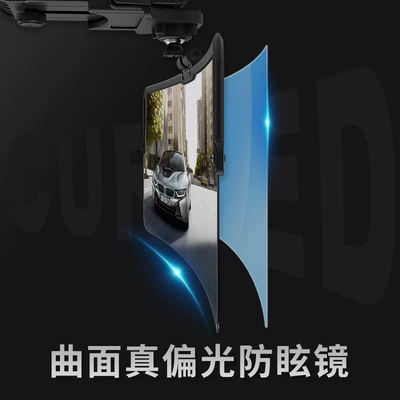 Driver's daily polarized Sun visor rearview mirror