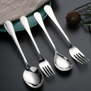 304 stainless steel tableware children spoon seasoning spoon water drop round spoon mixing spoon meal spoon ice spoon