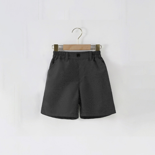 Children's navy blue suit shorts for boys, dark blue formal pants for school children, black summer thin version for performances