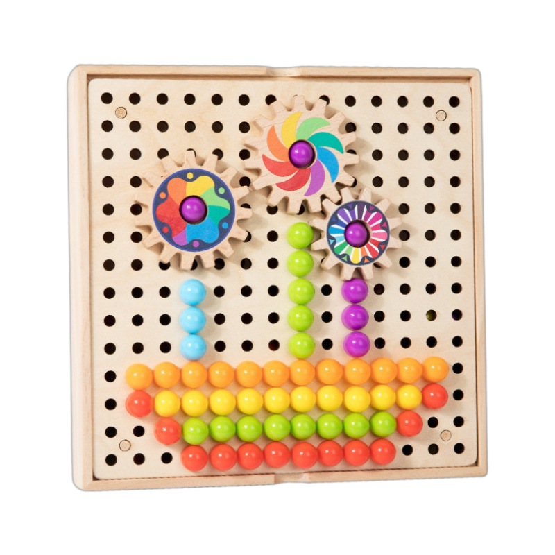 Modelo de rompecabezas botones creativos rompecabezas de partículas grandes uñas de hongos placa de empalme de tuerca diagrama de forma de combinación de bricolaje