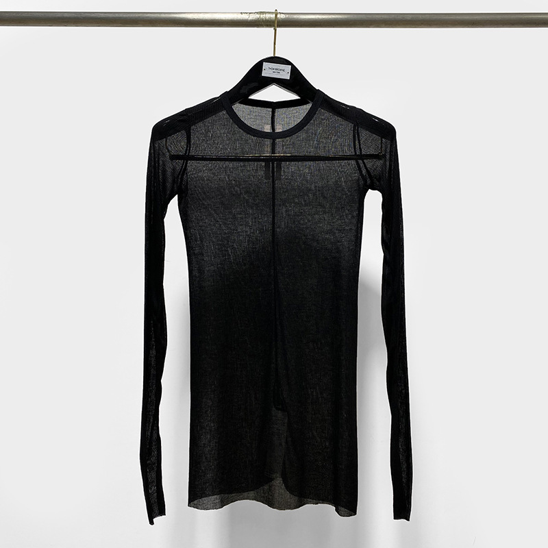 Subhuman Women's Model丨Dark European and American Bottoming Thin Material Comfortable and Close-Fitting Women's Knitted Early Autumn Long-Sleeved Top Subhuman Women's Model丨Dark European and American Bottoming Thin Material Comfortable and Close-Fitting Women's Knitted Early Autumn Long-Sleeved Top