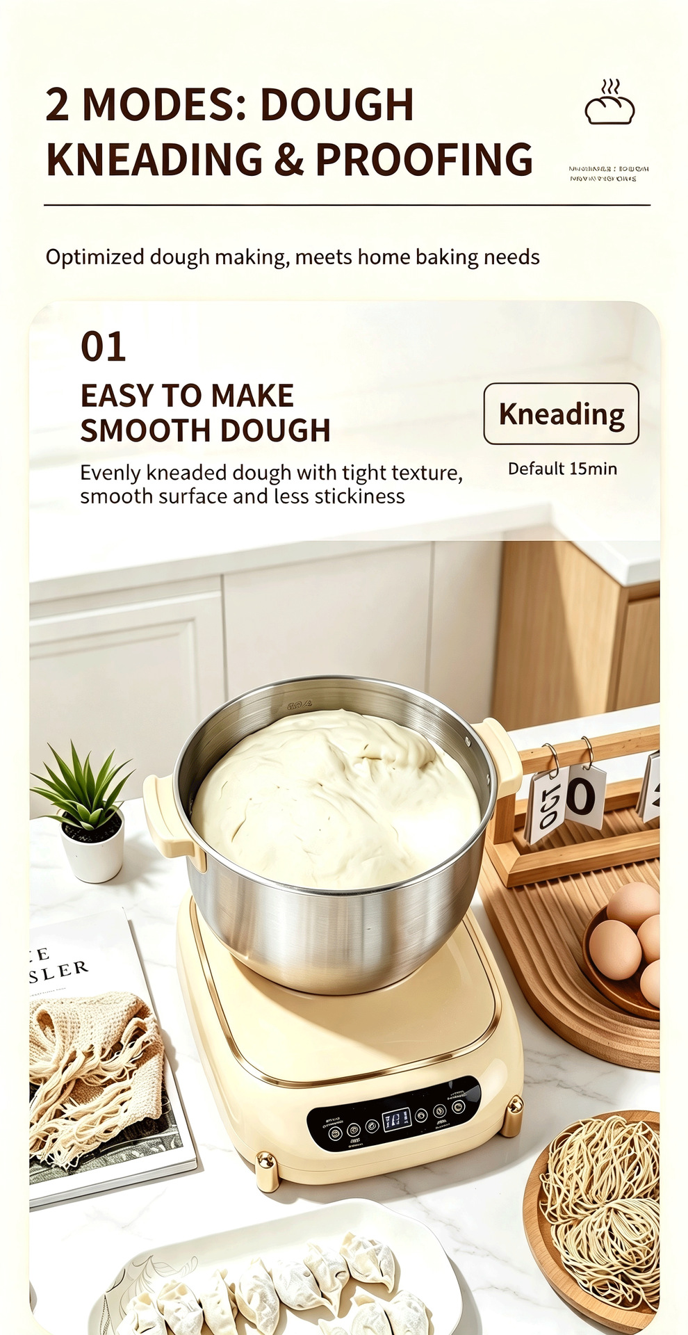Cross-border Exclusive Dough Mixer Multifunctional Kitchen Machine One-key Dough Mixing Whipping Mixing Home Baking Kneading Machine