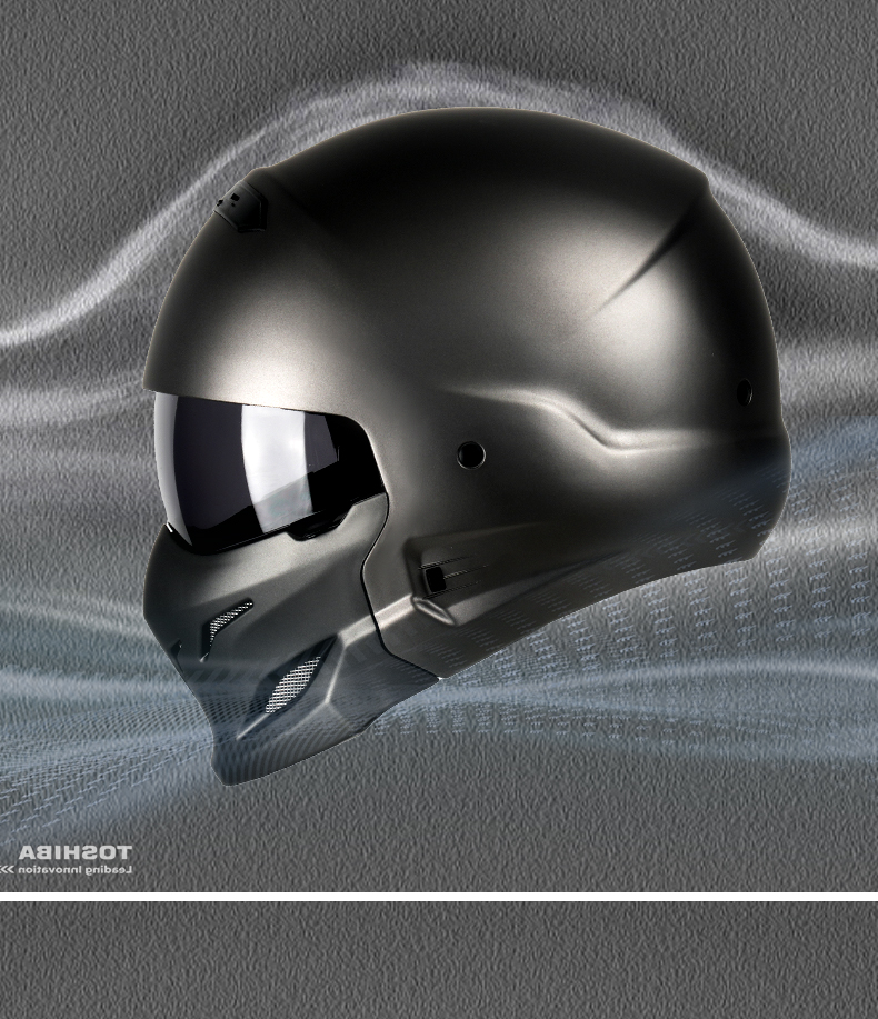 Retro Motorcycle Helmet 3C Certified Full/Half Helmet