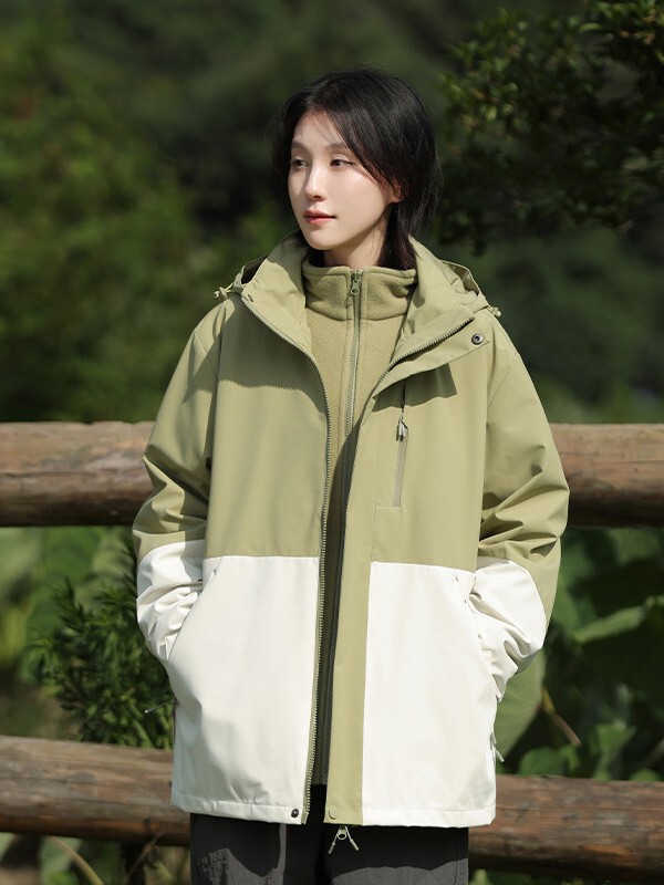 2025新款男石墨烯内胆冲锋衣三合一可拆卸保暖加绒加厚女登山服潮|undefined