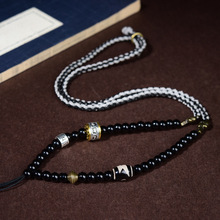 藏式手搓棉绳挂脖项链绳天珠唐卡佛牌高档挂绳吊坠绳纯手工编绳