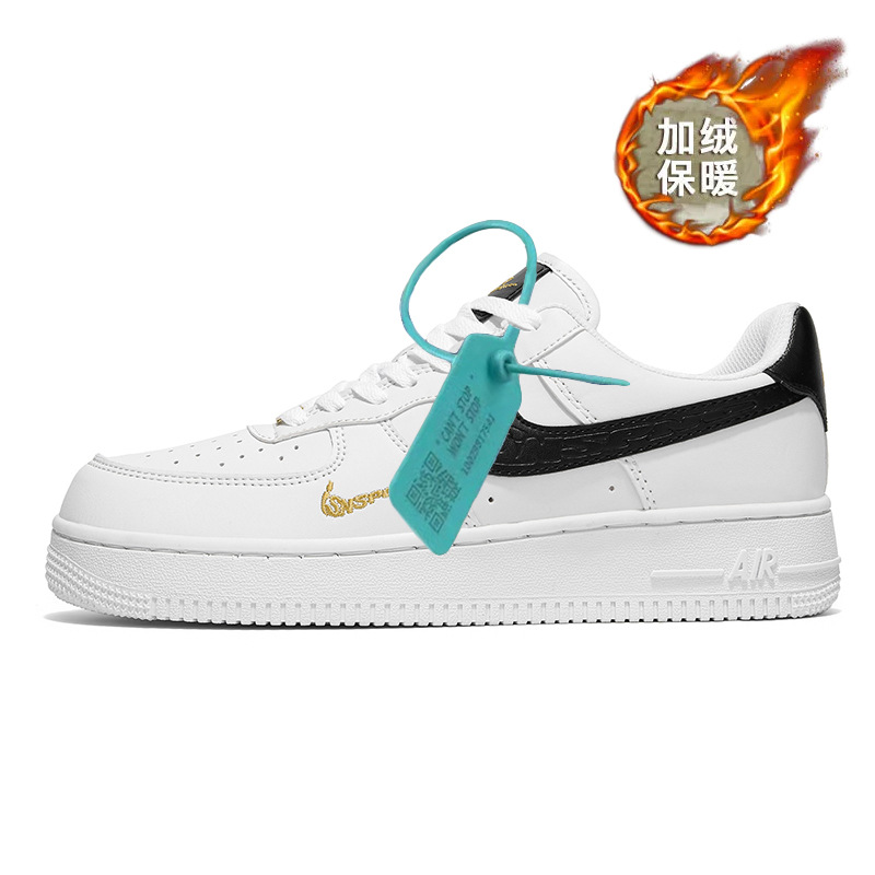 Resistente a la fiebre oficial AF1 blanco y negro panda fuerza aérea 1 zapatos de patina baja para hombres y mujeres zapatos deportivos casuales para correr Putian Dunk